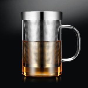 Glass Tea Infuser Cup with Cover