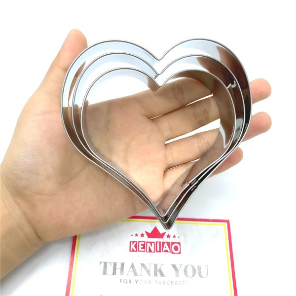 Heart Shaped Cookie Cutters Set (3 pcs)