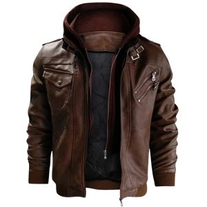 Leather Bomber Jacket For Men