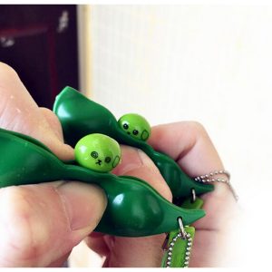 Pea Face Emoji Keychain