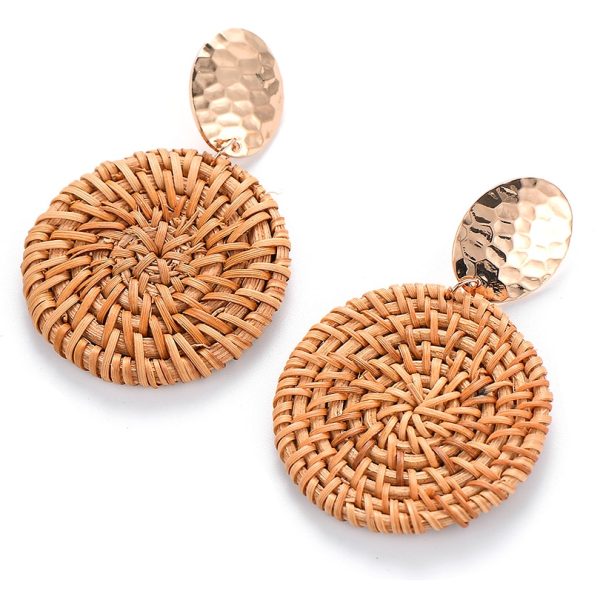 Rattan Earrings Fashion Accessories