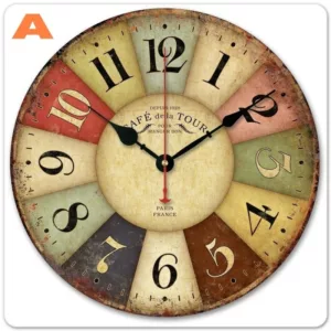 Rustic Wall Clock Vintage Design