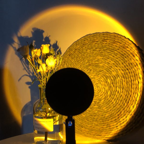 Setting sun projection light atmosphere warm LED lamp