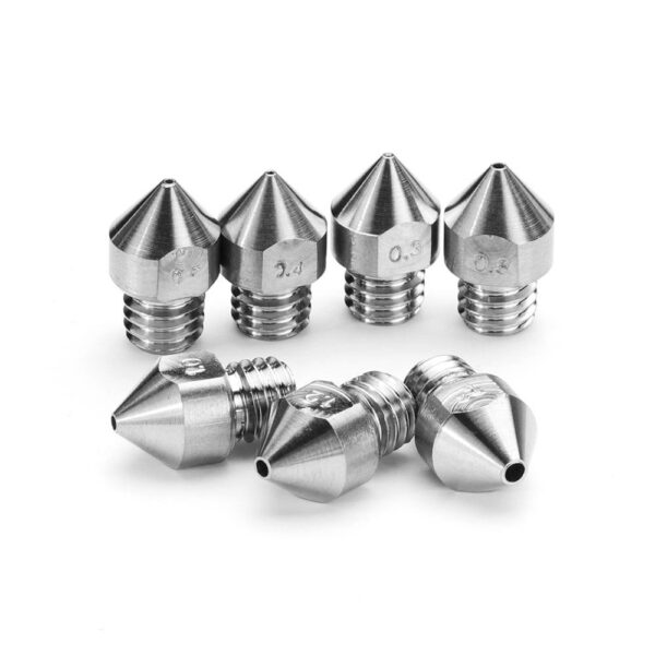 0.3mm/0.4mm/0.6mm/0.8mm/1.0mm/1.2mm/1.5mm TC4 Titanium Alloy M6 Thread Nozzle For 3D Printer