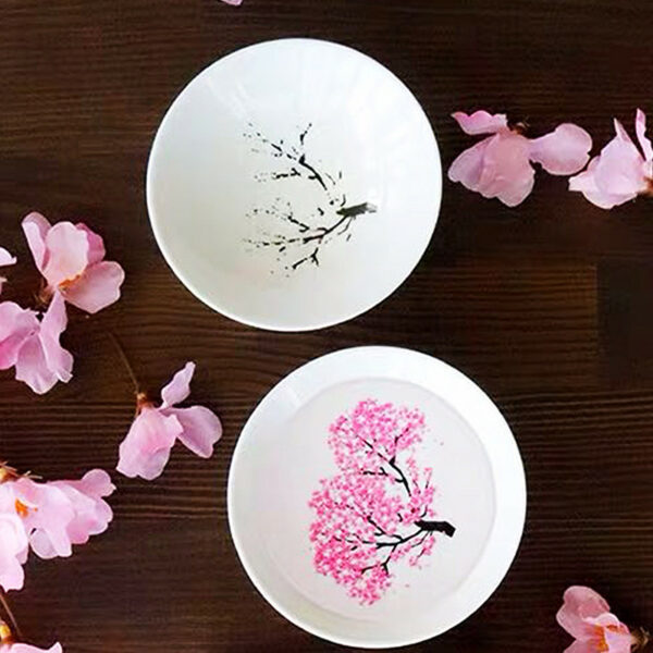 Cold and Hot Temperature Color Change Magic Sakura Sake Cup