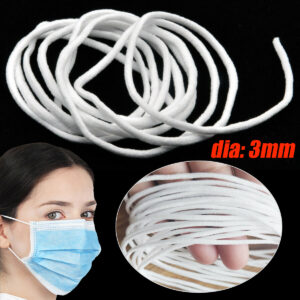 3mm Elastic Band DIY Mouth Face Cover Ear Hanging Thread Cord Rubber String