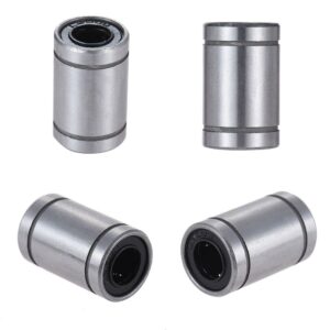 4Pcs Anet® LM8UU Linear Ball Bearings 8mm Bore Dia 15mm OD 24mm Length Rubber Linear Ball Bearing Bushing for 3D Printer