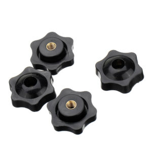 4Pcs Through Hole Plum Blossom Nut M5 Hand Screw Heated Bed Platform Leveling Nut for 3D Printer