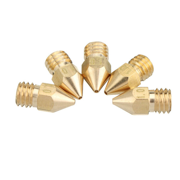 5PCS 1.75mm/1.0mm Copper MK8 Thread Extruder Nozzle For 3D Printer