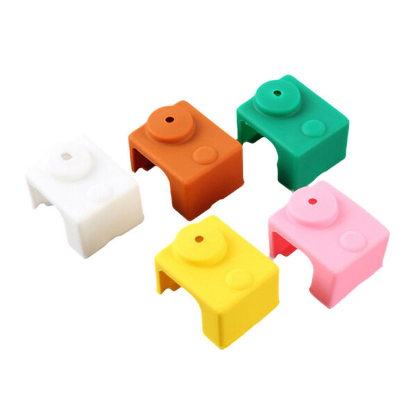 5Pcs PT100 V6 Silicone Case for Hotend Heating Blocks Orange/Pink/Coffee/Green/White 5 Color for 3D Printer