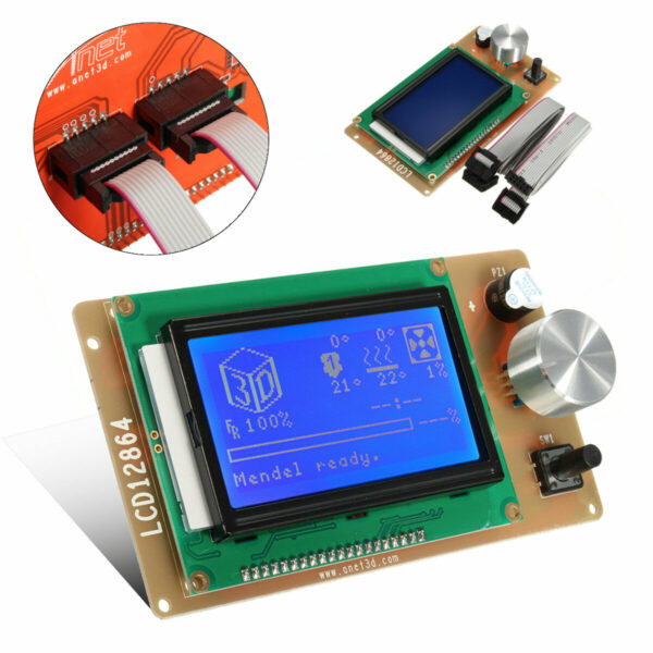 Adjustable 12864 Display LCD 3D Printer Controller Adapter For RAMPS 1.4 Reprap