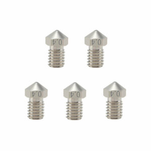 Dotbit® 0.4mm V6 Copper Nickel-plated Nozzle Compatible with PETG ABS PEI PEEK Filament for 3D Printer