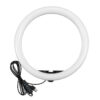 LED Ring Fill Light Studio Lamp Photographic For Video Live Beauty Makeup Mirror Light Streaming USB + Hose Phone Clip + PTZ