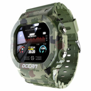 LOKMAT Ocean IP68 Waterproof Multi Sport Modes Tracker Outdoor Wristband Heart Rate Monitor Military Style Smart Watch