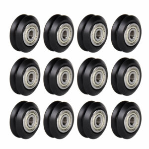 SIMAX3D® 12/24 Pcs POM V Type Pulley Wheel Black/White for V Rod V Wheel 3D Printer CNC Parts