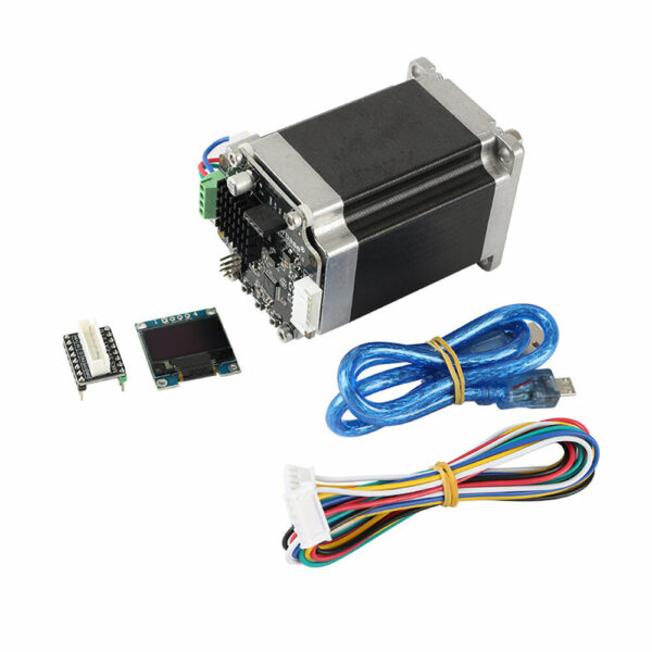 STM32 57 Closed Loop Stepper Motor Set MKS SERVO57A Servo Motor with Adapter Plate + OLED12864 Display for 3D Printer