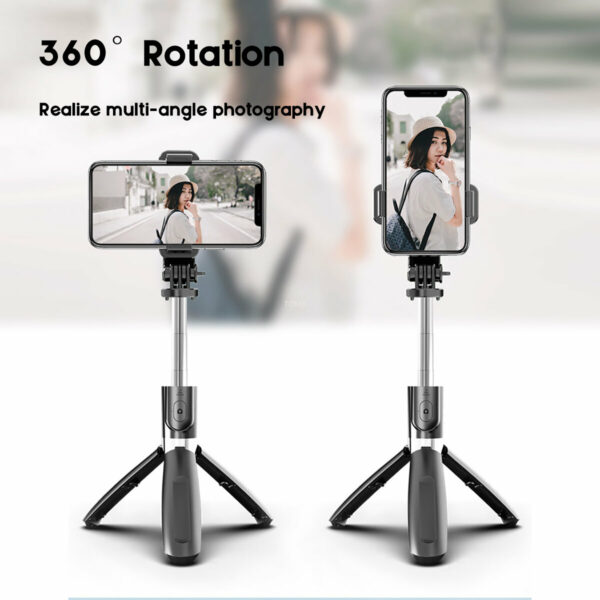 bluetooth Control 360° Rotation Stable Tripod Selfie Stick Wireless Remote Shutter Multi-angle Professional Portable Selfie Stick