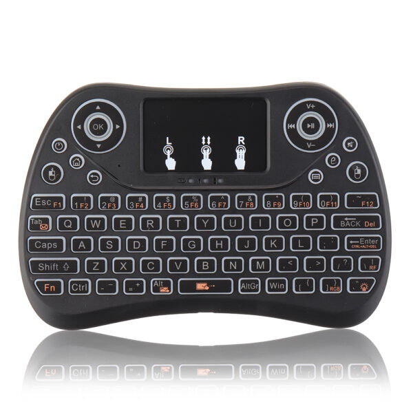 I8 Max Colorful Backlit 2.4G Wireless English Mini Keyboard Touchpad Airmouse for TV Box Smart TV PC