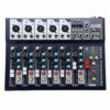 7 Channel DJ Audio Mixer bluetooth USB Reverb Effect Mixing Console Amplifier for Tiktok Youtube Live Broadcast Studio Karaoke DJ