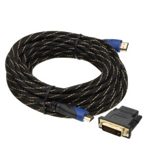 Braided HD Cable V1.4 1080P HD 3D for PS3 Xbox HDTV with DVI Connector