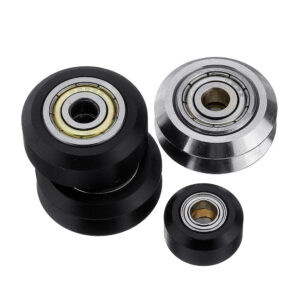 Flat / V Type Plastic/Stainless Steel Pulley Concave Idler Gear With Bearing for 3D Printer