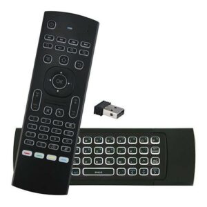 MX3 Wireless QWERTY White Backlit 2.4GHz Keyboard Air Mouse For TV Box MINI PC