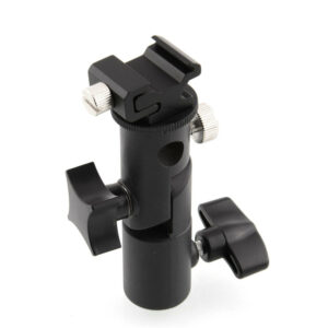 Metal Camera E Type Flash Shoe Umbrella Holder Mount Light Stand Bracket Swivel