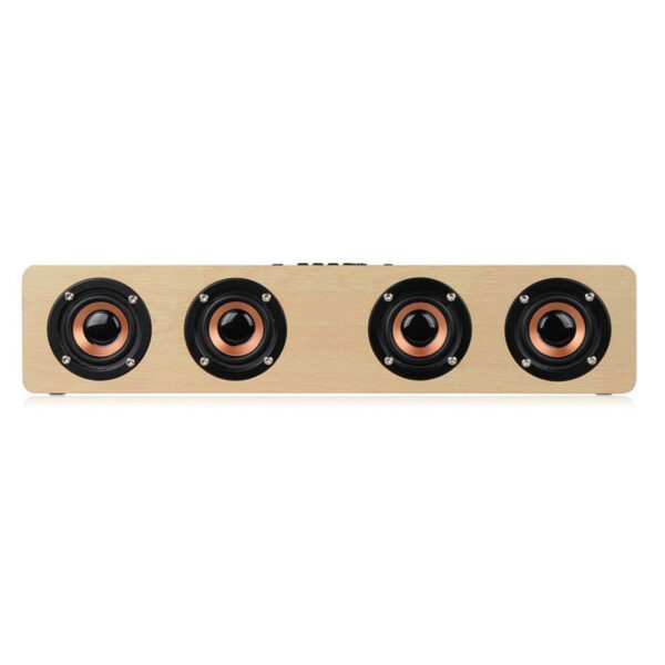 Multifunctional 14W Wood Sound Grain Speaker Wireless bluetooth TF Card AUX FM