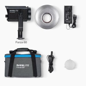 Nanlite Forza60W Photography Studio Spotlight Lighting 60W LED Light 5600K Outdoor Monolight COB Light Flash Strobe Light Lamp