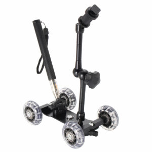 Rail Rolling Track Slider Skater Dolly Car For DSLR Camera Camcorder with Selfie Stick Magic Arm