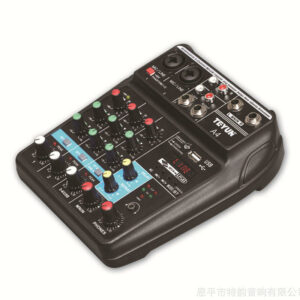 Teyun A4 4 Channel bluetooth 4.0 Audio Mixer Mixing Console Sound Card 48V Phantom Power