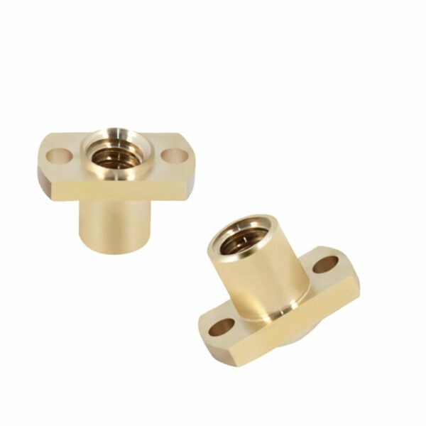 TronHoo Brass T8 Lead Screw Nut Double-cut Edge H-flange Nut T-shaped Brass Nut