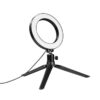 Yingnuo Dimmable 3500-5500k Selfie Studio Live Video Ring Light With Phone Holder Selfie Stick Black