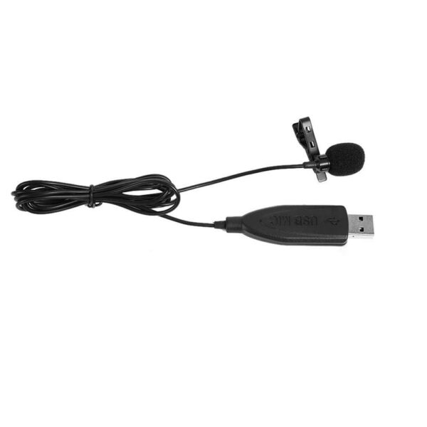 1.5m USB Lavalier Lapel Microphone Omnidirectional Mic for Computer Mobile Phone Live Broadcast Webcast Plug and Play