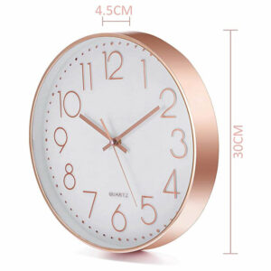 12'' Morden Wall Clock Non-ticking Wall Clock For Office/Living Room/Bedroom Decor