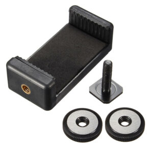 1/4 inch Phone Clip Holder with Flash Hot Shoe Screw Adapter Tripod Mount for Camera