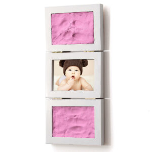 5 Inch Creative 3 Colors Clay Handprint Footprint Keepsake Photo Wall Mount Frame