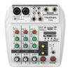 6W Portable bluetooth Sound Card 4 Channel Mixing Console Home Mini USB Mixer with UK US Plug