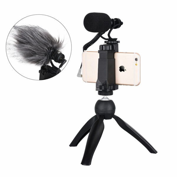 COMICA CVM-VM10-K2 Smartphone Video Rig with Cardioid Directional Video Microphone for iPhone 5 5C 5S 6 6S 7 8