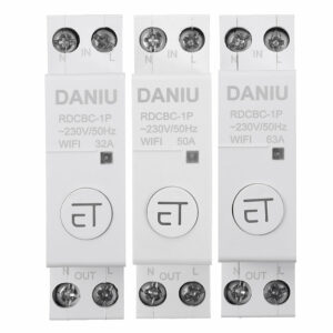 DANIU eWelink 1P Din Rail WIFI Circuit Breaker Smart Timer Switch Relay Remote Control By EWeLink APP Smart Home Compatiable With Alexa Google