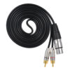 Dual RCA Male to XLR Female Plug Stereo Audio Cable for Microphone Audio Mixer Speaker Amplifiers