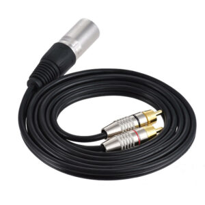 Dual RCA Male to XLR Male Plug Stereo Audio Cable Mic Cale for Microphones Audio Mixers Amplifiers Cameras Sound Cards