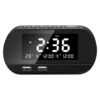 Dual USB LCD Digital Snooze Sleep Dimmer Alarm Clock For Bedrooms with Fm Radio