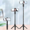 K21 Selfie Stick Tripod bluetooth Remote Control Foldable Light Weight Tripod 360 Degree Rotating Expandable Phone Holder