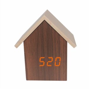 Korean F001 Version of the Log Cabin Clock Q Version of the House-shaped Electronic Clock