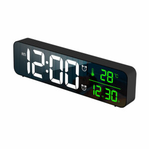 LED Digital Alarm Clock Wired Watch for Bedroom Table Digital Snooze Mirror Clock