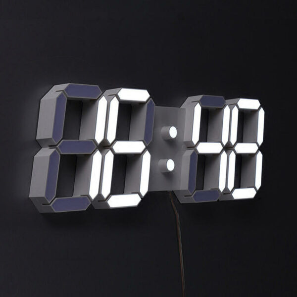 Large Modern Digital Led Skeleton Wall Clock