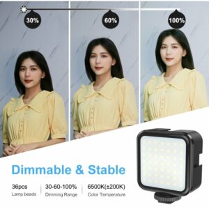 PULUZ PU529B 3W 800LM 6500K Dimmable Portable Mini Photography Fill Light DSLR Camera LED Video Light