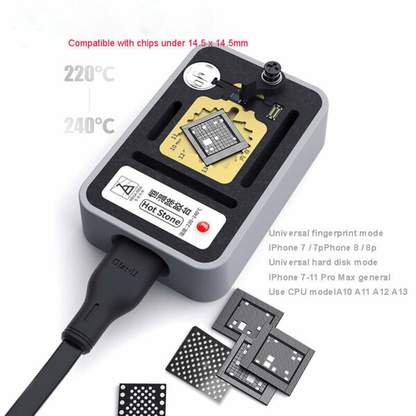 QIANLI Hot Stone Constant Temperature Fixture for PHONE 7-11 Pro Max NAND CPU Fingerprint CHIP Welding Platform Delete Glue