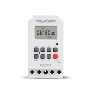 SINOTIMER TM630S-1 110V LCD Digital Programmable Timer Switch with Interval 1 Second Power Direct Output